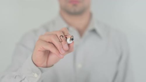 Hand Writes Start Jogging on Clear Surface