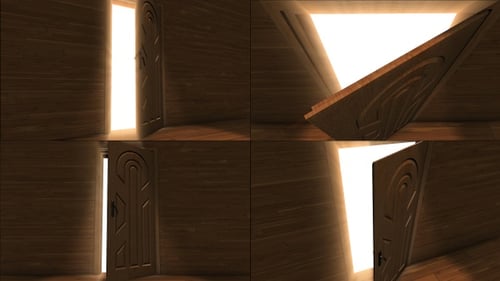 Emitting Light In A Room By Opening The Door