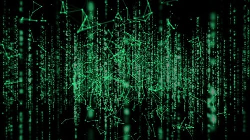 Matrix loop with polygonal connecting dots and lines