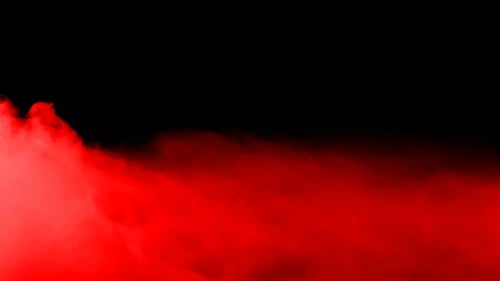 Billowing Red Smoke Effect on Black Background