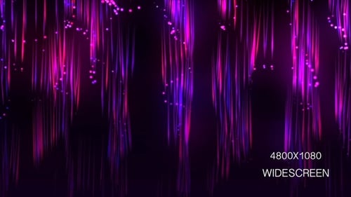 Abstract Glowing Vertical Lines and Particles Background Animation