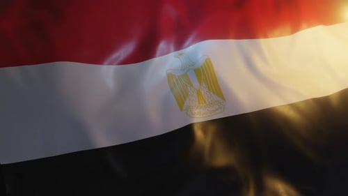 Realistic Waving Flag of Egypt