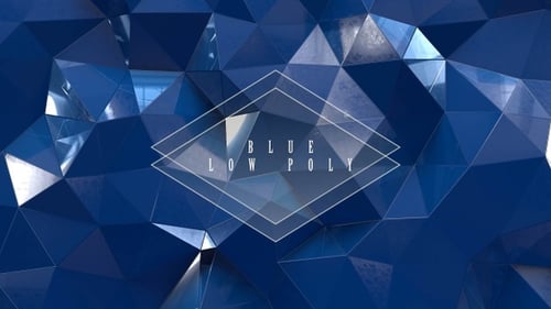 Dynamic Blue Geometric Polygon Abstract Motion Background Loop