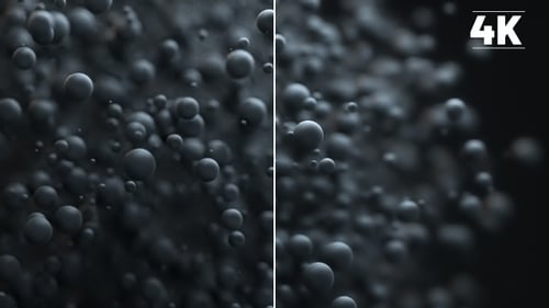 Abstract Floating Dark Spheres Background Loop