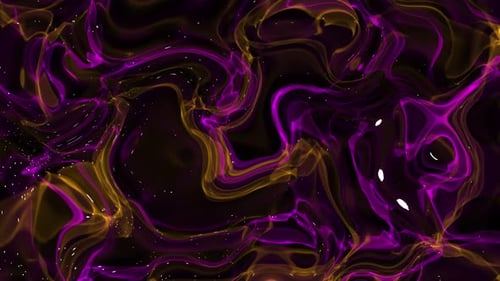 Abstract Purple and Yellow Fluid Flowing Looping Background