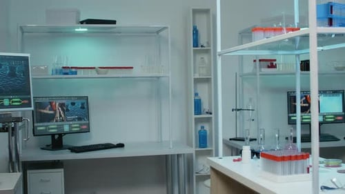 Bright and Clean Modern Science Laboratory