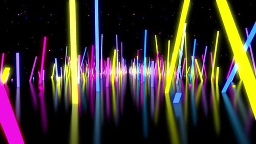 Barres de néon colorées VJ Hd