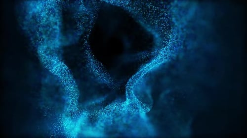 Glowing Particles Abstract Background