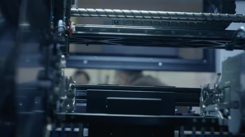Assembly of Computer Circuit Board Automatic SMD Pick and Place Machine During Work