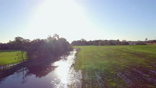 Fields wet after heavy rain
