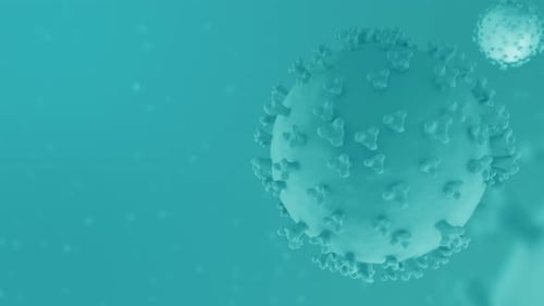 Animated 3D Medical Background with Floating Virus Particles