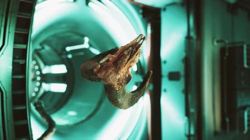 Crâne de bélier mort dans la Station spatiale internationale