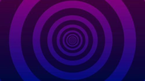 Cercle de forme abstraite dégradé rose bleu zoom avant animé
