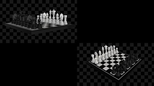 3D rotierendes Schachbrett