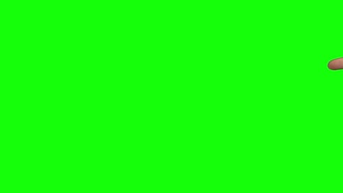 Arm des Mannes zeigt auf etwas, Greenscreen
