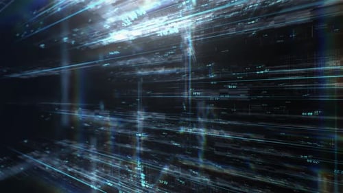 Futuristic Digital Grid Lines and Data Flow Background Animation