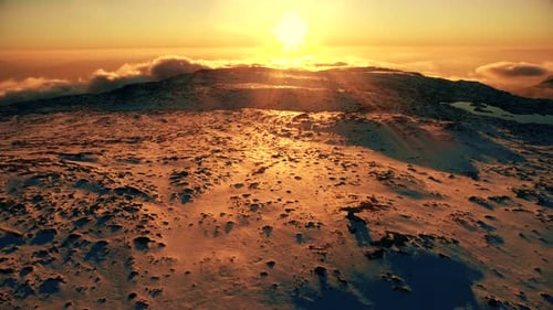 Aerial View of Snow Backgrounds in Winters