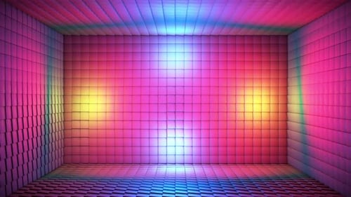 Broadcast Pulsierende Hi-Tech-Würfel Room Stage 01