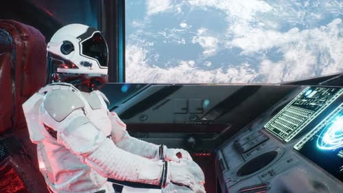 Astronauts Fly Past A Unexplored Planet