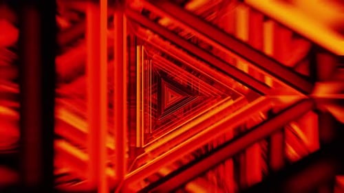 Hell Red Triangle Tunnel Vj Loop Hintergrund HD