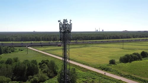 Cellular GSM Tower with 3g 4g 5g Transmitter