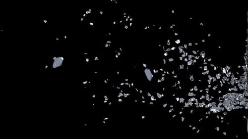 Shattered Glass Fragments Scattering Transition