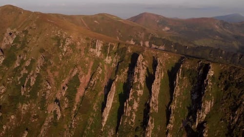 Alpine Mountain Range on a Summer Sunny Day