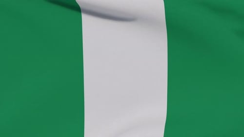 Waving Nigerian Flag Seamless Loop