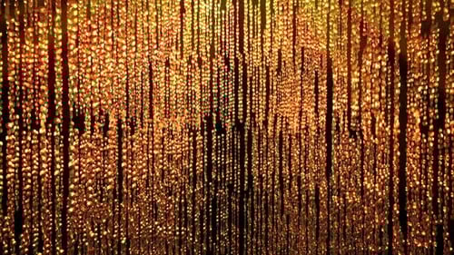 Golden Shimmering Particles Falling Loop Celebration Background