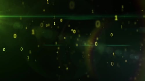 Futuristic Background of Binary Code in Cyberspace