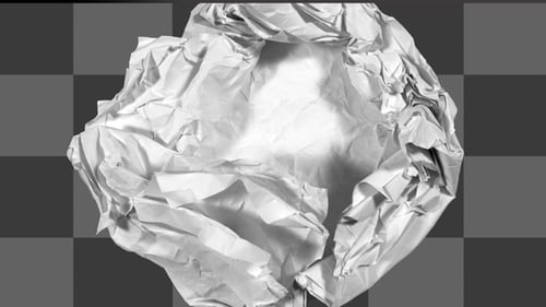 Crumpled Paper Unfolds Transition with Realistic Texture