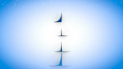 Christmas Tree Paper Cutout Reveal with Falling Snowflakes