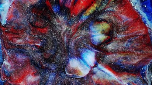 Colorful Abstract Texture of Liquid Marble Liquid Art