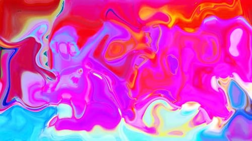 Abstract Colorful Fluid Ink Paint Flowing Background