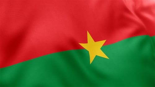 Animated Burkina Faso Flag Waving Loop