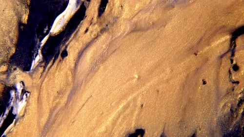 Abstract Gold and Blue Glittering Swirls