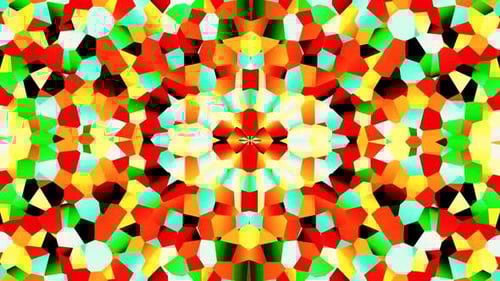 Abstract background Equalizer DJ disco ball neon led lighting. Kaleidoscope, mandala. 3d render