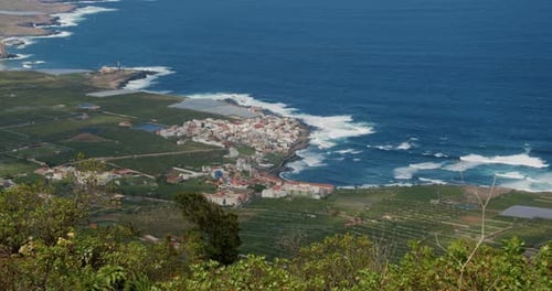 Garachico Town on the Coast of Atlantic Ocean in North Tenerife Canary Islands