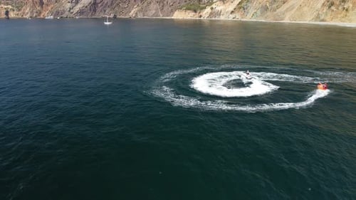 Exciting Jet Ski Tubing on the Beautiful Ocean