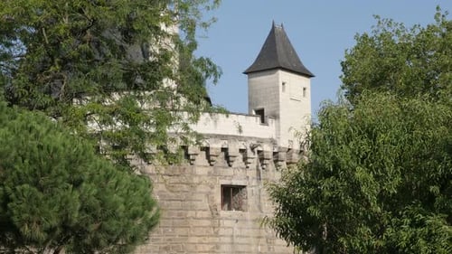 Castle architecture and facade of beautiful Dukes of Brittany 4K 2160p 30fps UHD footage - Famous fo