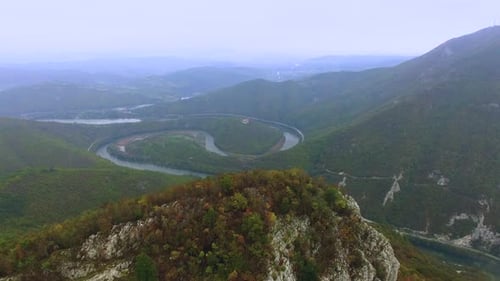Aerial Mountain Landscape