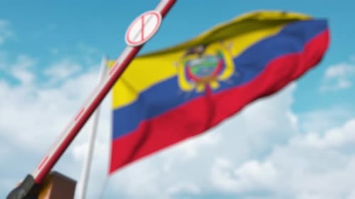 Ecuador Flag Waving as Coronavirus Restriction Barrier Lowers