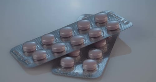 Pink Pills in Silver Blister Packs