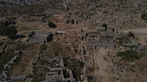 Drone View of the Ancient City Most of Which Has Been Destroyed