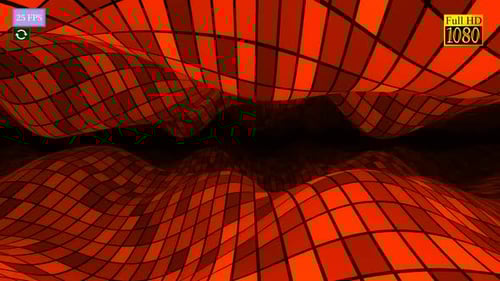 Abstract Red and Black Wavy Grid Motion Background