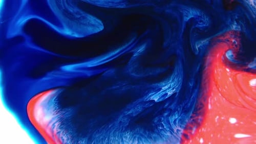 Abstract Swirling Colors in Blue and Red Hues