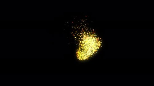Abstrakte brillante rotierende Partikel