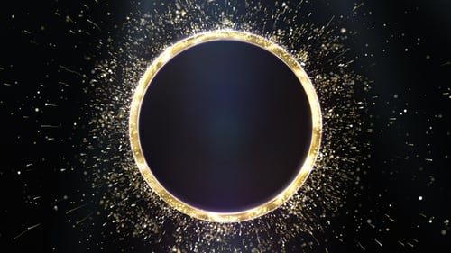 Golden Particles Burst Logo Reveal Animation