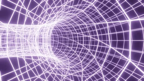 Lila Licht Net Tunnel Vj Loop Hintergrund 4K
