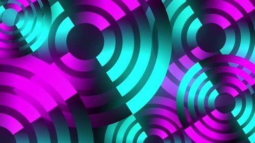 Dynamic Geometric Neon Circular Pattern Background Animation
